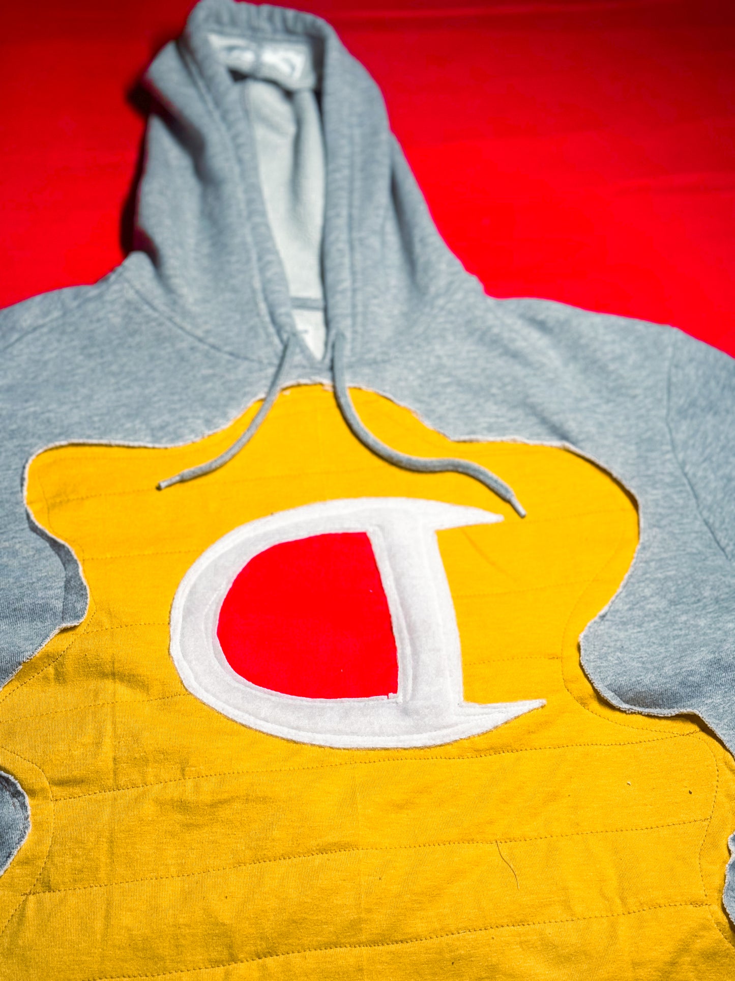 GREY CHAMPION HOODIE (L) ADULT