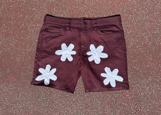 Upscaled Banana Republic | Burgundy Denim Shorts