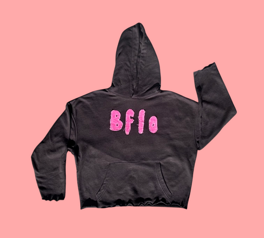 BFLO NY 1 of 1 Black Boxy Hoodie | Madium Adult