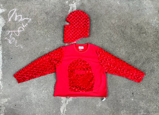 Bloody Red Fur Sweater | Mask included